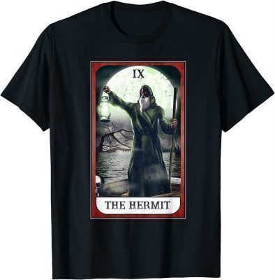 Classic Hermit Tarot Deck Card Shirts Gothic Halloween Mens Womens T-Shirt