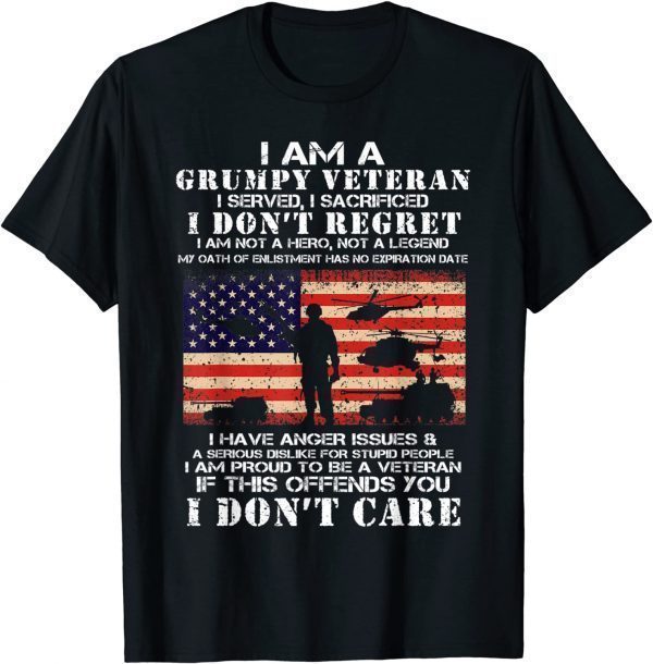 I m a Cheerful veteran and I love my country T-Shirt