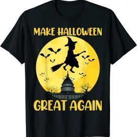 Make Halloween Great Again Trump Scares Me Trumpkin Witch T-Shirt