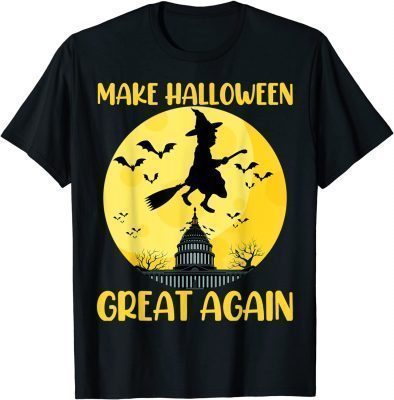 Make Halloween Great Again Trump Scares Me Trumpkin Witch T-Shirt