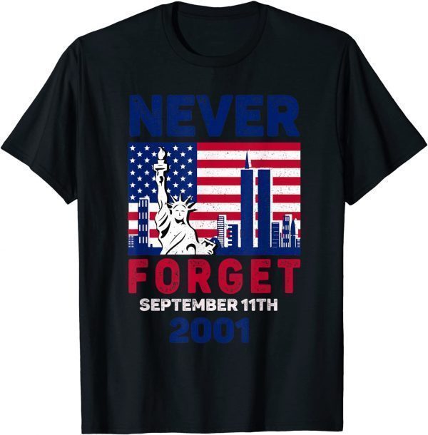 Official Patriot Day Never Forget US Flag T-Shirt