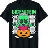 T-Shirt Kawaii Halloween Pumpkin Head And Biden As Frankenstein Gift