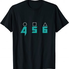 Funny Squid Game ,Player Number 456 -Round, Square,Triangle T-Shirt