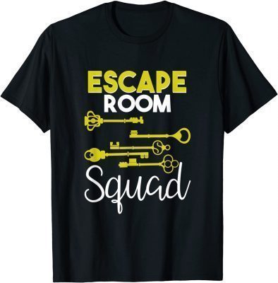 Escape Room Squad Tshirt Vintage Key Design Lock Team Crew T-Shirt