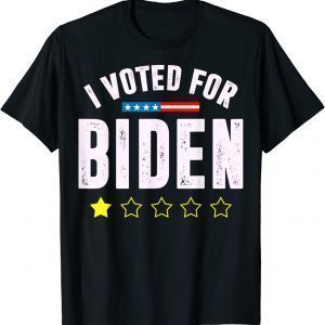 T-Shirt I Voted For Biden One Star - Impeach Biden 2021