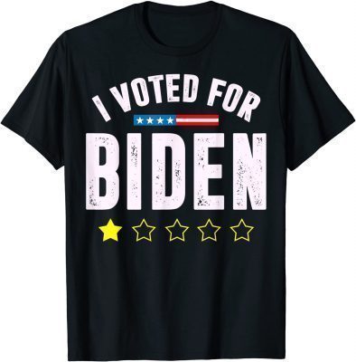 T-Shirt I Voted For Biden One Star - Impeach Biden 2021