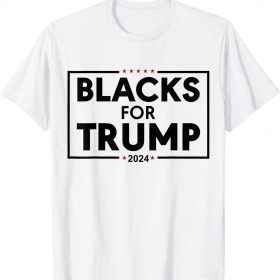 Official Blacks For Trump 2024 USA Flag Patriots T-Shirt