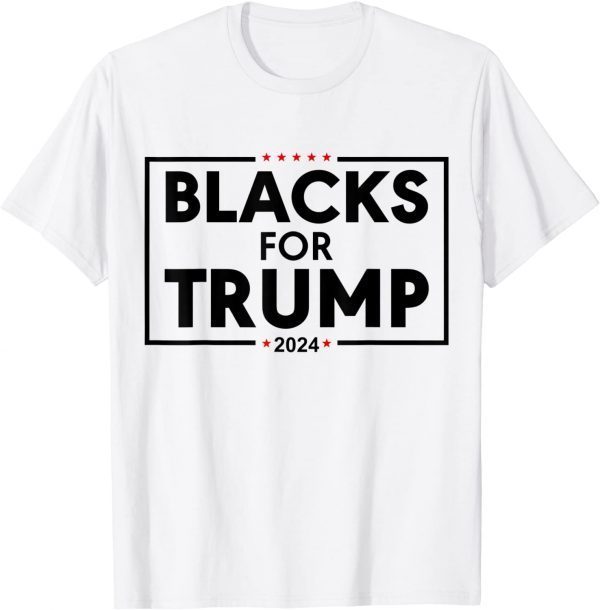 Official Blacks For Trump 2024 USA Flag Patriots T-Shirt