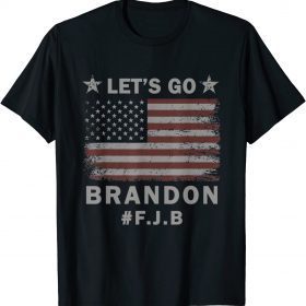 FJB Let's Go Brandon Conservative Anti Liberal US Flag T-Shirt