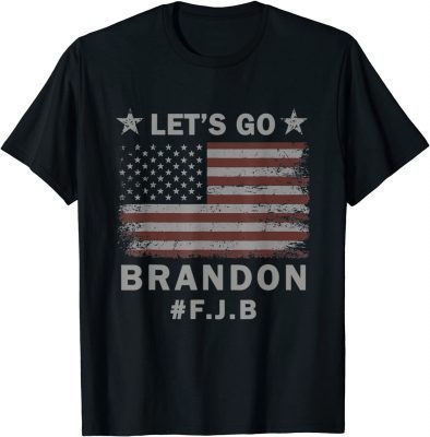 FJB Let's Go Brandon Conservative Anti Liberal US Flag T-Shirt