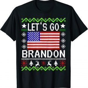 T-Shirt Let's Go Brandon Shirt Ugly Christmas Anti Biden Pro America