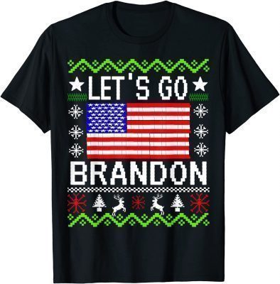 T-Shirt Let's Go Brandon Shirt Ugly Christmas Anti Biden Pro America