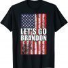 T-Shirt Let's Go Brandon Conservative Anti Liberal US Flag