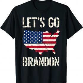 Official Anti Joe Biden Let's Go Brandon Tee Conservative Anti Liberal US Flag T-Shirt