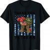 Thank you veterans combat boots poppy flower veteran day T-Shirt