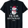 Christmas Family Matching Group Pajamas Xmas Team Snowman T-Shirt