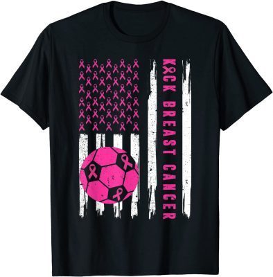 Kick Breast Cancer Awareness Soccer Pink Ribbon Supporters T-Shirt