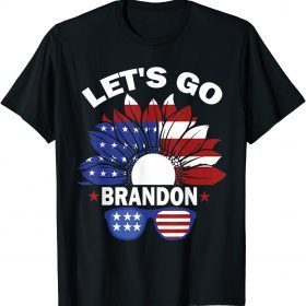 Anti Biden 2021, Let's Go Brandon Conservative Anti Liberal US Flag T-Shirt