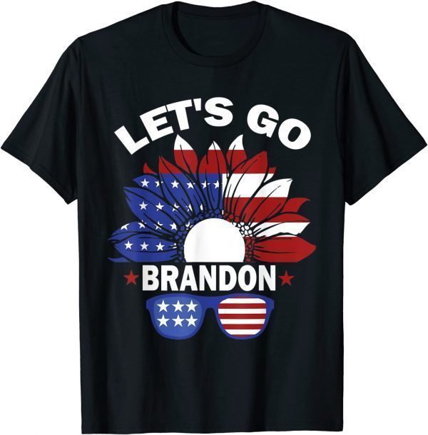 Anti Biden 2021, Let's Go Brandon Conservative Anti Liberal US Flag T-Shirt