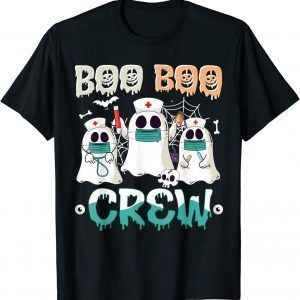 2021 Boo boo Crew Nurse Halloween Ghost Costume Matching T-Shirt
