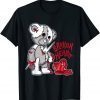 Broken Heart Teddy Bear Graphic Match 4 White Oreo Sneakers T-Shirt