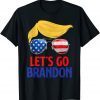 Let's Go Brandon Lets Go Brandon Trump America Flag T-Shirt