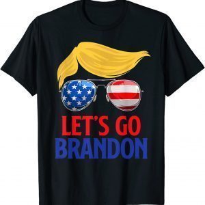 Let's Go Brandon Lets Go Brandon Trump America Flag T-Shirt
