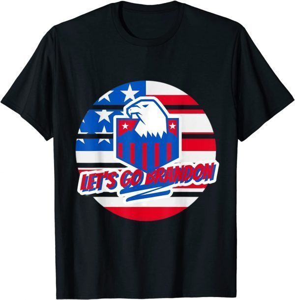 Let’s Go Brandon Conservative US Flag ,Anti Biden FJB Tee Shirt