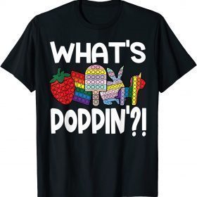 What's Poppin'?! Strawberry Popsicle Unicorn Bunny Pop It T-Shirt