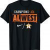 Official Astros 2021 AL West Champions T-Shirt