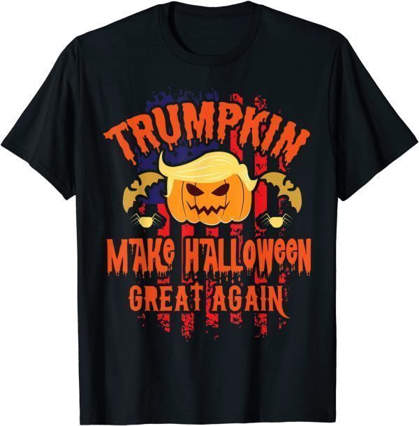 Usa Trumpkin make Halloween Great again with flag t shirt T-Shirt
