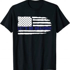 2021 Let's Go Brandon Conservative Anti Liberal US Flag Funny T-Shirt