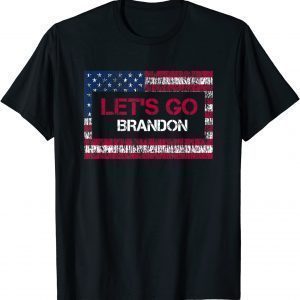 Let's Go Brandon Lets Go Brandon Vintage Retro US Flag T-Shirt