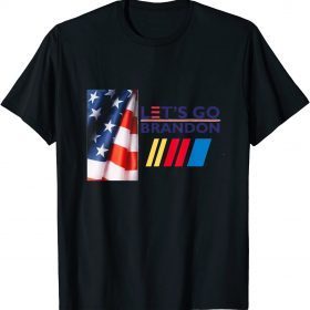 Anti Biden Let's Go Brandon American Flag Impeach Biden Tee T-Shirt