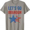 Let's go brandon Let's go brandon Let's go brandonfunny men women vintage US flag T-Shirt