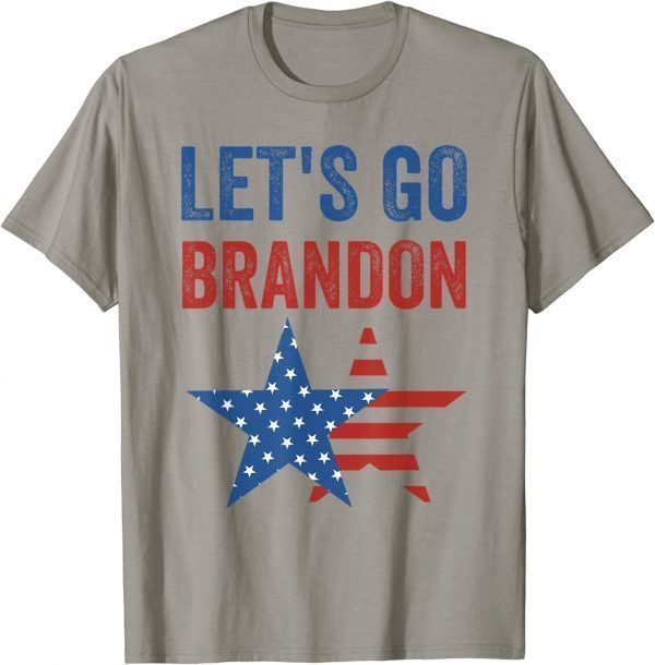 Let's go brandon Let's go brandon Let's go brandonfunny men women vintage US flag T-Shirt