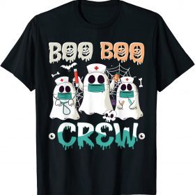 Boo boo Crew Nurse Halloween Ghost Costume Matching T-Shirt