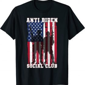 Anti Biden Social Club American Flag Retro Vintage Unisex TShirt