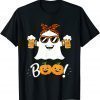T-Shirt Boo Halloween Scary I'm Here For The Boos Pumpkin Face