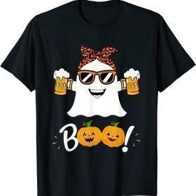 T-Shirt Boo Halloween Scary I'm Here For The Boos Pumpkin Face