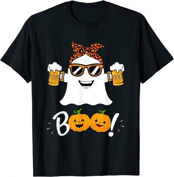 T-Shirt Boo Halloween Scary I'm Here For The Boos Pumpkin Face
