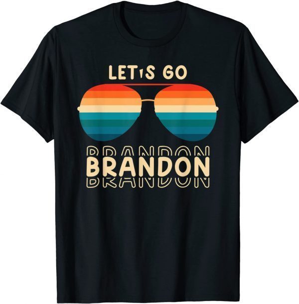 Classic Let's Go Brandon Retro Sunglasses T-Shirt
