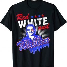 Red And White Mullet Morgan Art Wallen Country Music T-Shirt