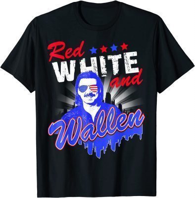 Red And White Mullet Morgan Art Wallen Country Music T-Shirt
