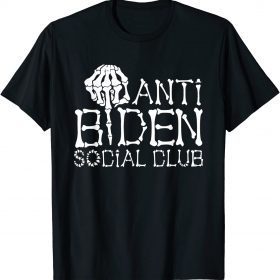 Official Halloween skeleton - Anti Biden Social Club T-Shirt