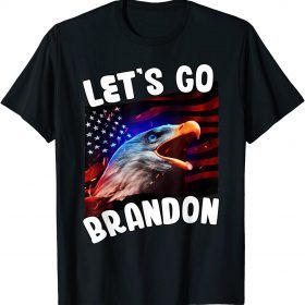 Impeach 46 Let's Go Brandon Tee Conservative Anti Liberal US Flag T-Shirt