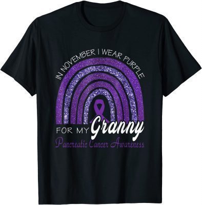 2021 I Wear Purple For My Granny Pancreatic Cancer Awareness T-Shirt