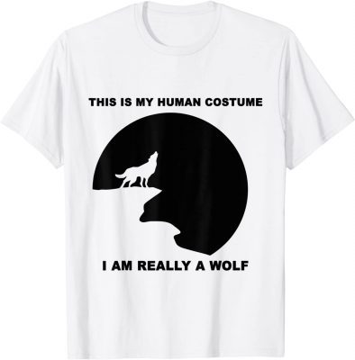 Simple Halloween Costumes for Men Women - Funny Wolf Costume T-Shirt