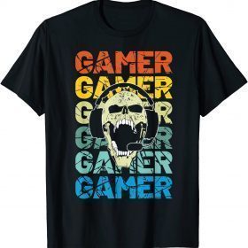 Video Game Skull Gamer Gaming T-Shirt