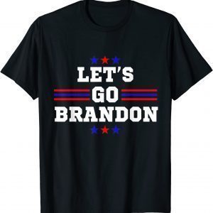 T-Shirt Let's Go Brandon Conservative Anti Liberal US Flag